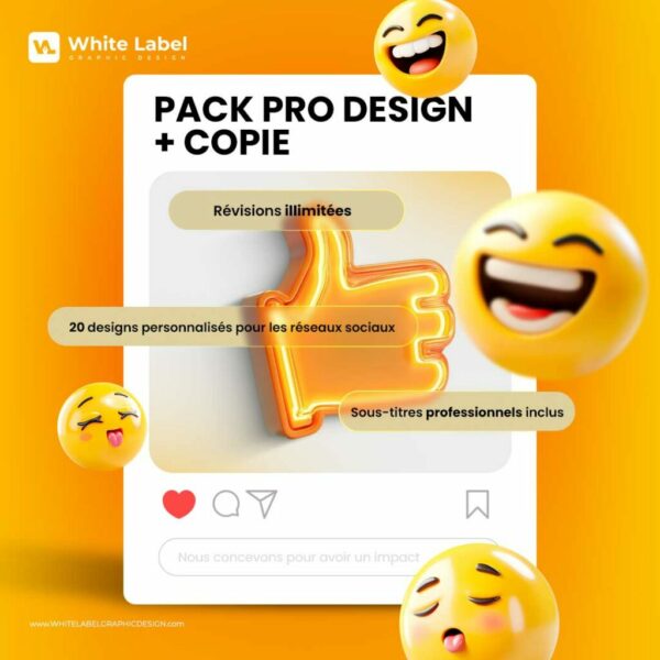 Conceptions de médias sociaux - PACK PRO DESIGN + COPIE