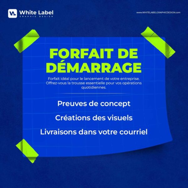 Conceptions imprimées & numériques - FORFAIT DE DÉMARRAGE